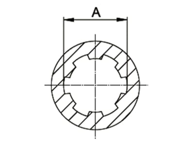 Walterscheid Sternratschenkupplung "K33B", Baugröße 2200, 1 3/8" 6, d 24 mm, L 74 mm, Verschluss Ziehverschluss ZV, 1358523