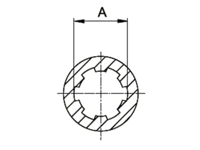 Walterscheid Sternratschenkupplung "K33B", Baugröße 2380, 1 3/8" 6, d 27 mm, L 74 mm, Verschluss Ziehverschluss ZV, für Weitwinkelgelenke 80° Baureihe W, 1163740