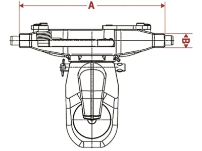 Walterscheid Kugeleinsatz KI8329 "Kugel 80", mit Adapterplatte, 314/20/30 mm, schwarz, für Traktor mit Anhängebock, 8002589