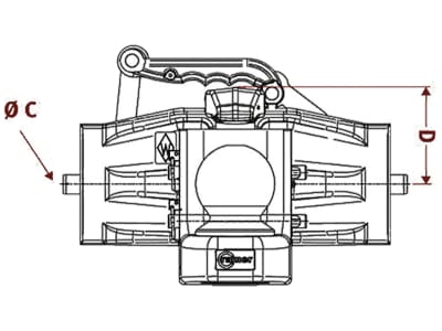 Walterscheid Kugeleinsatz KI8 "Kugel 80", mit Adapterplatte, schwarz, für Traktor mit Anhängebock Walterscheid Kugeleinsatz KI8 "Kugel 80", mit Adapterplatte, schwarz, für Traktor mit Anhängebock