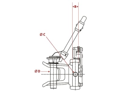 Walterscheid Zugmaul "IN5410", manuell mit Adapterplatte, Ø Bolzen 31 mm, schwarz, für Traktor mit Anhängebock