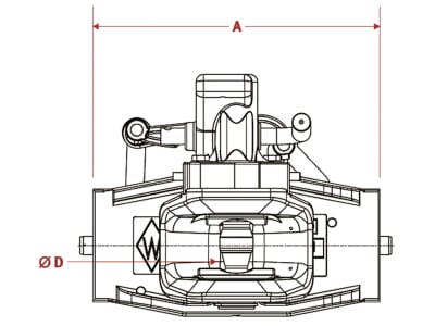 Walterscheid Zugmaul "IN2000/293NB", automatisch mit Adapterplatte  293/22/30 mm, Ø Bolzen 37 mm, schwarz, für Traktor mit Anhängebock, 8004184