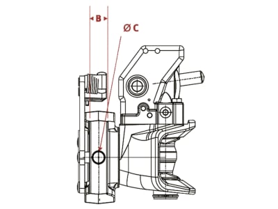 Walterscheid Zugmaul "IN2000/335NB", automatisch mit Adapterplatte  335/22/30 mm, Ø Bolzen 37 mm, schwarz, für Traktor mit Anhängebock, 8004182