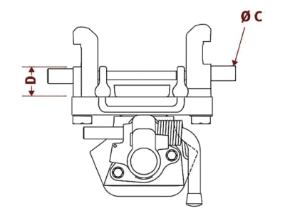 Walterscheid Zugmaul "KU879/94008", automatisch mit Konsole 165 x 80 mm, Ø Bolzen 38 mm, schwarz, für Traktor mit Anhängebock, 8004034