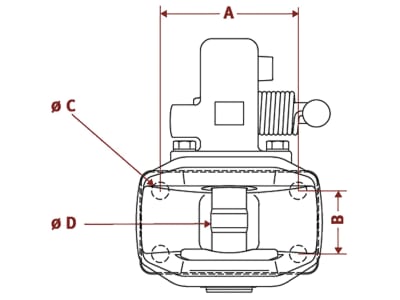 Walterscheid Zugmaul "KU9202A" automatisch mit Flansch B x H 140 × 80 mm, Ø Bolzen 32 mm, schwarz, für Adapterplatte Anhängebock Traktor, 8002790