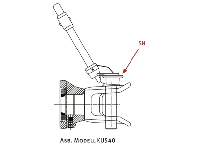 Walterscheid Zugmaul "KU514AEHB" mechanisch mit Flansch B x H 120 x 55 mm, Ø Bolzen 32 mm, schwarz, für Traktor, 8004476