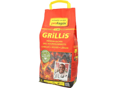 proFagus Grillholzkohle-Briketts GRiLLiS Premium Buche 2,5 kg  