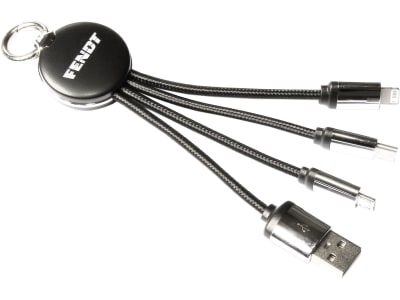 Fendt USB-Ladekabel 3 in 1 mit Micro-USB; USB-C; Lightning-Anschluss Fendt USB-Ladekabel 3 in 1 mit Micro-USB; USB-C; Lightning-Anschluss