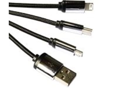 Fendt USB-Ladekabel 3 in 1 mit Micro-USB; USB-C; Lightning-Anschluss Fendt USB-Ladekabel 3 in 1 mit Micro-USB; USB-C; Lightning-Anschluss