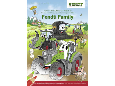 Fendt Malbuch "Fendti Family" mit Rätseln, Stundenplänen und Stickern, X991020279000