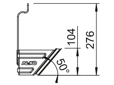 TRAILER POOL Halter "HA46" Stahl sendzimirverzinkt für AL-KO Unterlegkeil "UK46", 244377