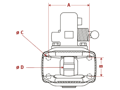 Walterscheid Zugmaul "KU2000NA-4" automatisch mit Flansch, B x H 140 x 80 mm - 17 mm, Ø Bolzen 32 mm, schwarz, für Adapterplatte Anhängebock Traktor, 8003288