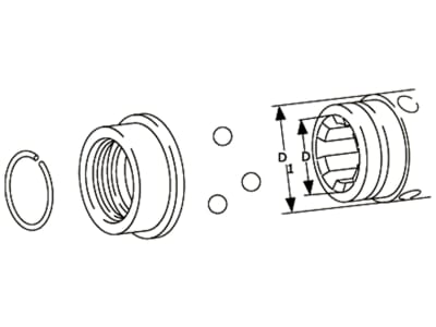 Walterscheid Ziehverschluss "Agraset 117", Verschluss Ziehverschluss ASG, 1 3/8", D1 54 mm, Größe B, 1381908