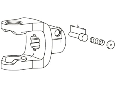 Walterscheid Schiebestiftverschluss "Agraset 101"  45 mm, für Profil 1 1/8"; 1 3/8" 6; 6 x 21 x 25, 1339107