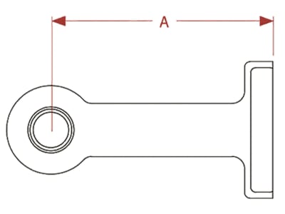 Walterscheid Zugöse "ZO11026-40BV", Ø Öse 40 mm, mit 8-Loch-Flansch 145 x 145 mm, 8003466