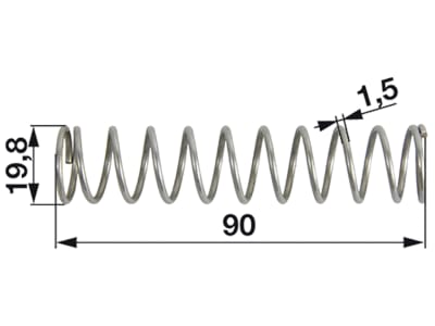 Walterscheid Druckfeder 84,2 x 19,8 x 1,8 mm, für Oberlenkerhaken Kat. 3, 1099050