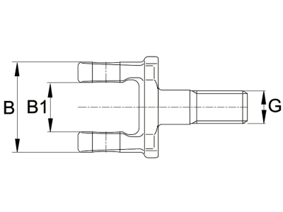 Walterscheid Gabelstangensatz, L 65 mm, L1 23 mm, M 24, Agraset 378, für Stabilisatoren mechanisch, 1201026