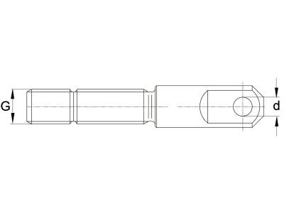 Walterscheid Stangenkopf Kat. 3, B 39,5 mm, D 25,1 mm, L 197 mm, M 36 x 3 Rechtsgewinde, für Gabelgelenkkopf Spindeloberlenker SOLH-B, 1309680