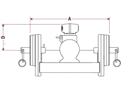 Walterscheid Kugeleinsatz KB8311 "Kugel 80", mit Adapterplatte , 311/22/30 mm, schwarz, für Traktor mit Anhängebock, 8002577