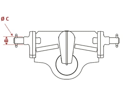 Walterscheid Kugeleinsatz KB8335 "Kugel 80", mit Adapterplatte , 335/22/30 mm, schwarz, für Traktor mit Anhängebock, 8002580