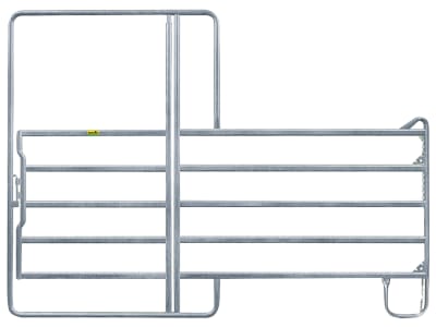 Patura Panel B x H 3,00 x 1,45 m für Rinder, mit 5 Horizontalrohren und Tor, 310415