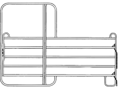 Patura Panel B x H: 3,00 x 1,45 m für Rinder, mit 5 Horizontalrohren und Tor, 310415 Patura Panel B x H: 3,00 x 1,45 m für Rinder, mit 5 Horizontalrohren und Tor, 310415