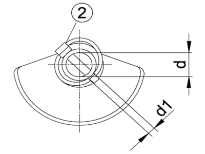 Walterscheid Fangprofil Kat. 2, d 28,7 mm, d1 12 mm, mit Klappstecker, 1082646