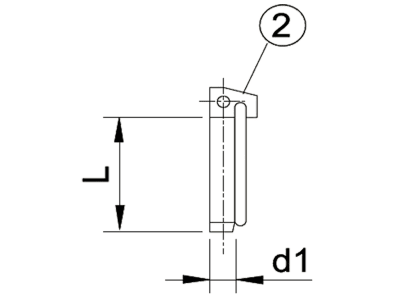Walterscheid Fangprofil Kat. 2, d 28,7 mm, d1 12 mm, mit Klappstecker, 1082646 Walterscheid Fangprofil Kat. 2, d 28,7 mm, d1 12 mm, mit Klappstecker, 1082646