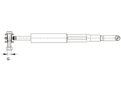 Walterscheid Stabilisator "DHSL", mechanisch, 488 – 545 mm, Federweg +/- 60 mm, für Unterlenker mechanisch, 1306883