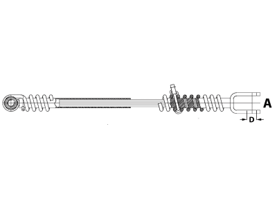 Walterscheid Stabilisator "DHSL OV", Variante A, 450 – 510 mm, Federweg +/- 60 mm, für Unterlenker mechanisch, 1308359