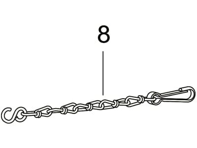 Walterscheid Haltekette 600 mm, S-Haken, für Gelenkwellenschutz W; WW80°; WW70°; P; PW80°; PW75°, 1382078