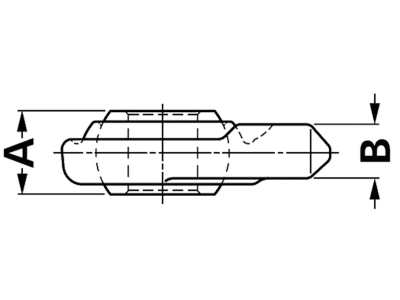 Walterscheid Anschweißende Kat. 3/2 Ø x B 28,4 x 45 mm, gerade, für Unterlenker, 1307342