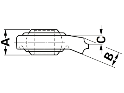 Walterscheid Anschweißende Kat. 3H Ø x B 37 x 45 mm, gebogen, für Unterlenker, 1307427