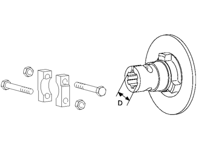 Walterscheid Nabe, Profil 1 3/8" 6, Verschluss Ziehverschluss ZV, offen, für Reibkupplungen K92/4, EK92/4, 1051554