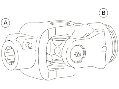 Walterscheid Gelenk "G", W 2500, 1 3/8" 6 mit Schiebestift; Rillengabel S5, für Gelenke Baureihe W (Standard), 1113293