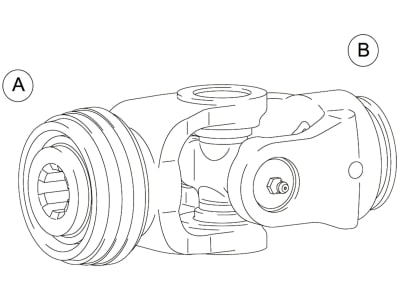 Walterscheid Gelenk "G", W 2400, 1 3/8" 6 mit Ziehverschlussautomatik; Rillengabel 1b, für Gelenke Baureihe W (Standard), 1113298