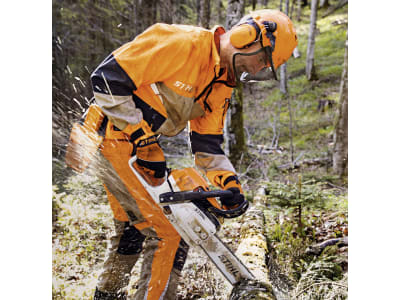 STIHL Forstjacke "Dynamic Vent", warnorange; kaki; schwarz