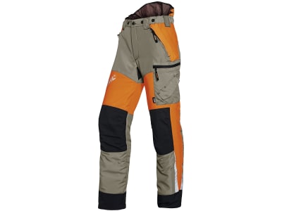 STIHL Schnittschutz-Bundhose "Dynamic Vent", warnorange; schwarz; kaki, Schnittschutzklasse 1 (20 m/s), Mod. 2022/2023