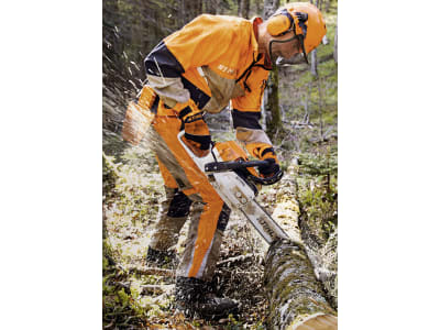 STIHL Schnittschutz-Bundhose "Dynamic Vent", warnorange; schwarz; kaki, Schnittschutzklasse 1 (20 m/s), Mod. 2022/2023