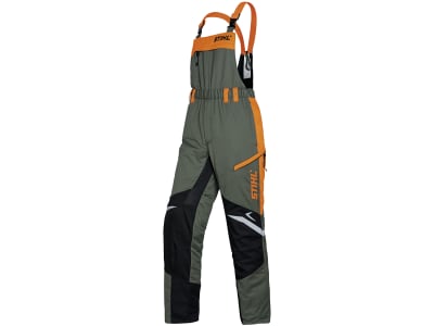 STIHL Schnittschutz-Latzhose "Function Ergo" olivgrün; warnorange; schwarz Schnittschutzklasse 1 (20 m/s)