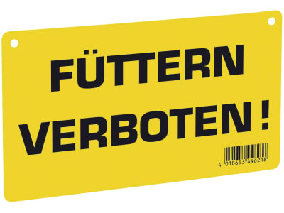 KERBL Warnschild "Füttern verboten!", Kunststoff, 44621 KERBL Warnschild "Füttern verboten!", Kunststoff, 44621