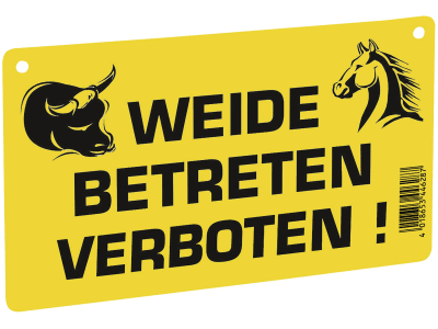 KERBL Warnschild "Weide betreten verboten!", Kunststoff, 44628