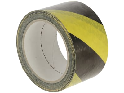 KERBL Warnband gelb; schwarz 60 mm x 66 m, selbstklebend, 291342