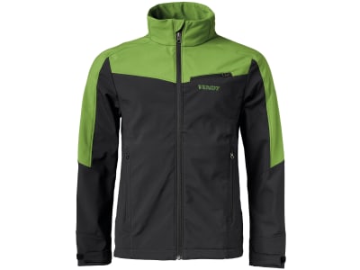 Fendt Softshelljacke für Herren schwarz; grün, mit Kragen, Seitentaschen, Brusttasche, von Schöffel Fendt Softshelljacke für Herren schwarz; grün, mit Kragen, Seitentaschen, Brusttasche, von Schöffel