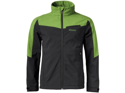 Fendt Softshelljacke für Herren Gr. 48 schwarz; grün, mit Kragen, Seitentaschen, Brusttasche, von Schöffel, X991020038000