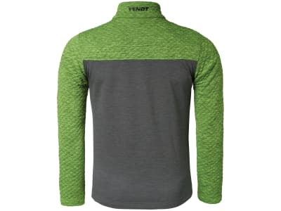 Fendt Fleecejacke für Herren grau; grün, mit Stehkragen, Logo vorn und hinten, von Schöffel Fendt Fleecejacke für Herren grau; grün, mit Stehkragen, Logo vorn und hinten, von Schöffel