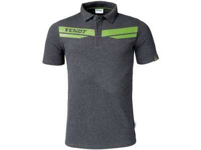 Fendt Poloshirt Herren anthrazit; grün