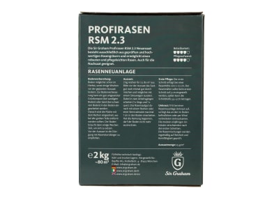 Sir Graham Profirasen Rasensamen RSM 2.3 Mähroboterrasen  2 kg Sack 80 m²