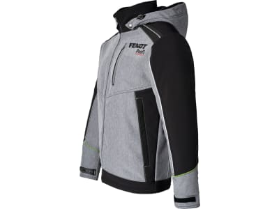 Fendt Softshelljacke "Profi" für Herren Gr. XL grau; schwarz; grün, abnehmbare Kapuze, X991020269000