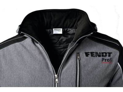 Fendt Softshelljacke "Profi" für Herren Gr. XL grau; schwarz; grün, abnehmbare Kapuze, X991020269000